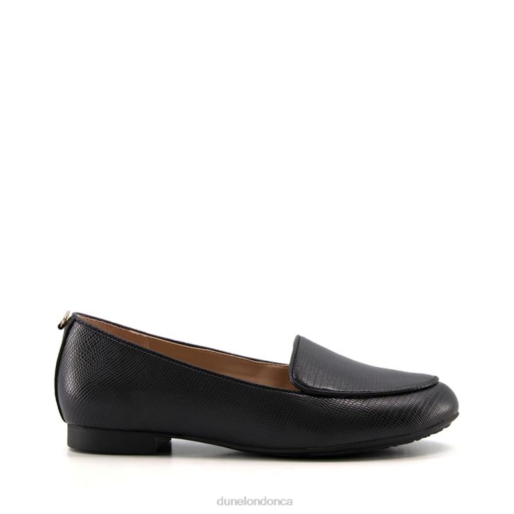 Dune London Giovana Women Textured Loafers Black 2Z0DB617