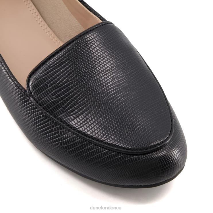 Dune London Giovana Women Textured Loafers Black 2Z0DB617