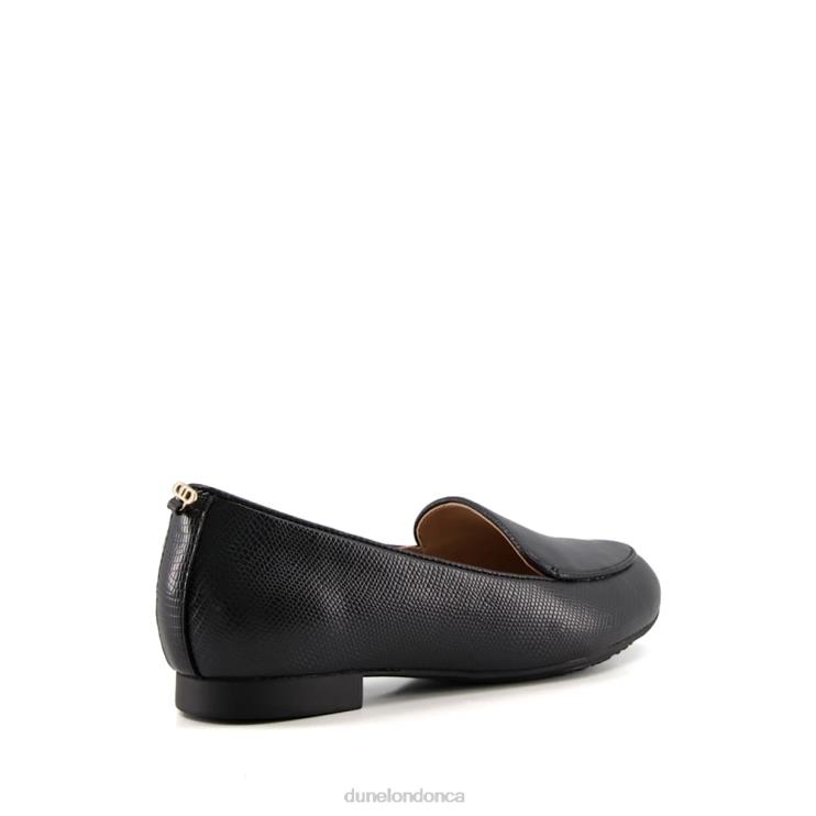 Dune London Giovana Women Textured Loafers Black 2Z0DB617