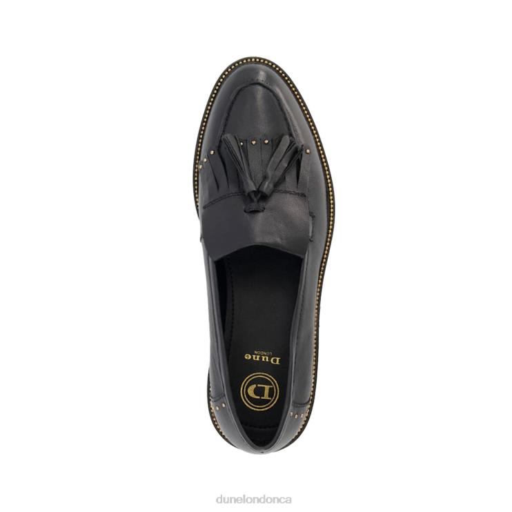 Dune London Glendas Women Apron Tassel Loafers Black 2Z0DB616