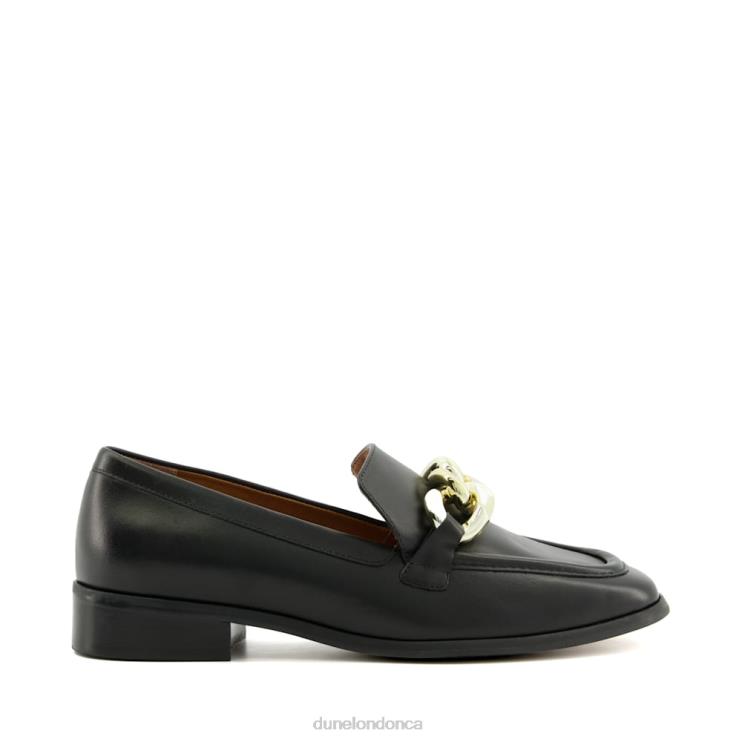 Dune London Glimpse Women Chain-Trim Loafers Black 2Z0DB92