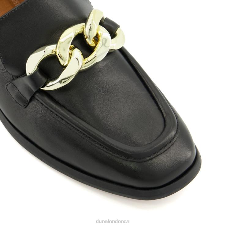 Dune London Glimpse Women Chain-Trim Loafers Black 2Z0DB92