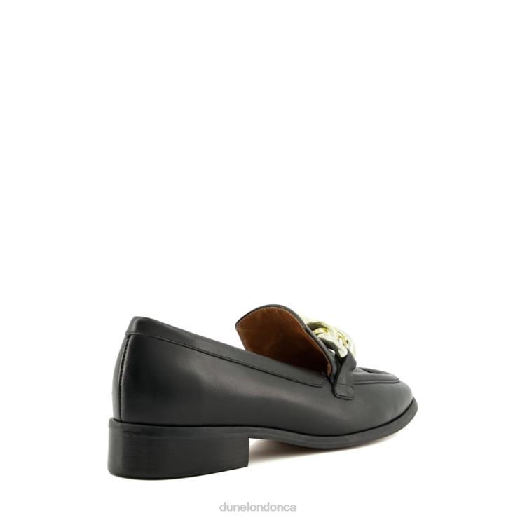 Dune London Glimpse Women Chain-Trim Loafers Black 2Z0DB92