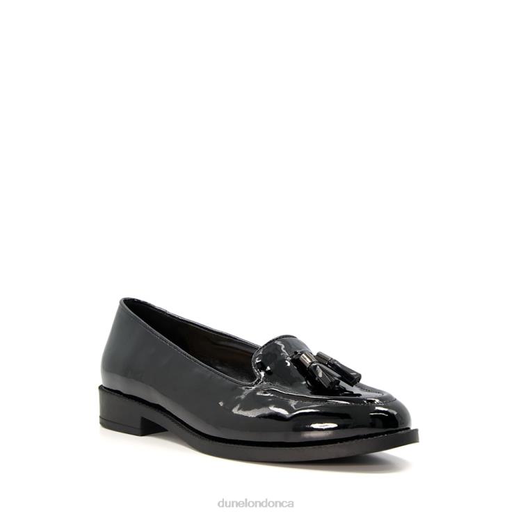 Dune London Global Women Wide Fit Tassel-Trim Loafers Black 2Z0DB557
