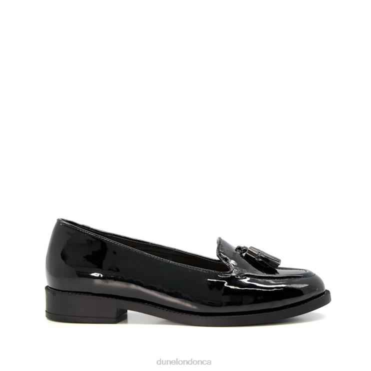 Dune London Global Women Wide Fit Tassel-Trim Loafers Black 2Z0DB557