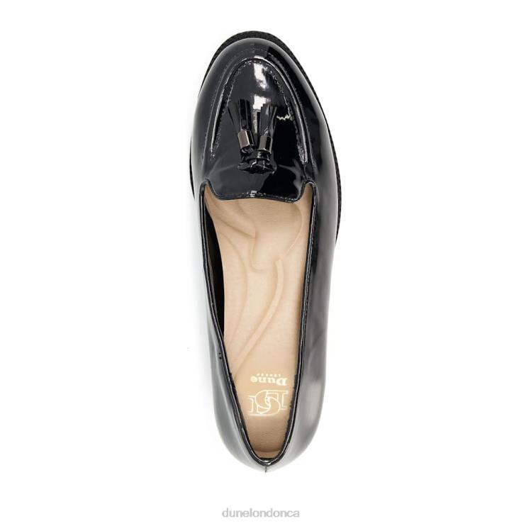 Dune London Global Women Wide Fit Tassel-Trim Loafers Black 2Z0DB557