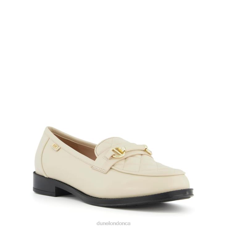 Dune London Glynne Women Quilted Snaffle Trim Loafers Cream 2Z0DB539