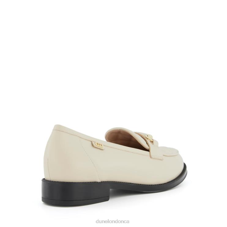 Dune London Glynne Women Quilted Snaffle Trim Loafers Cream 2Z0DB539