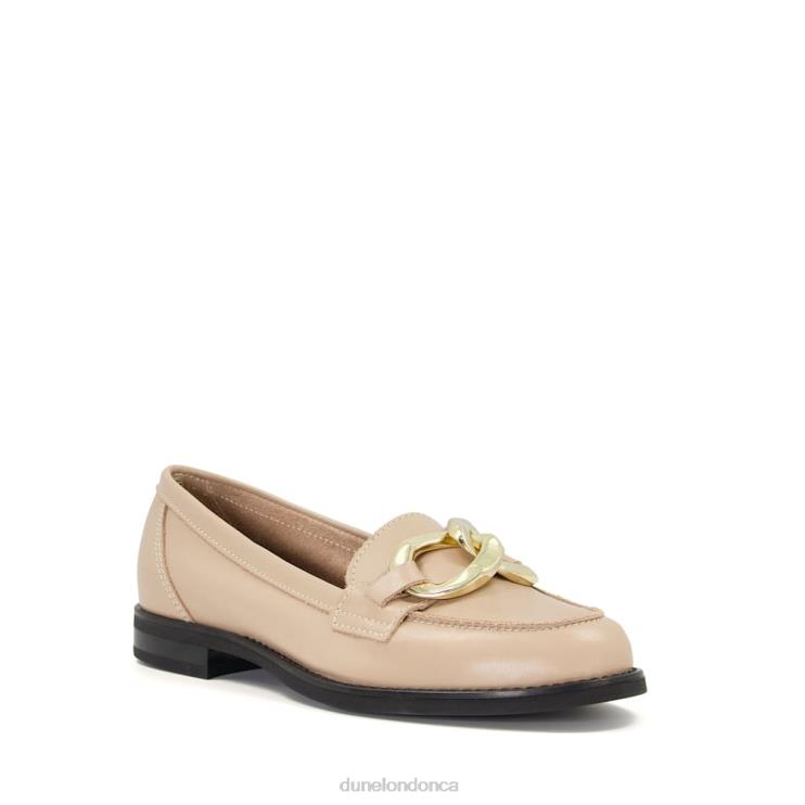 Dune London Goddess Women Large-Chain Snaffle Leather Loafers Camel 2Z0DB633