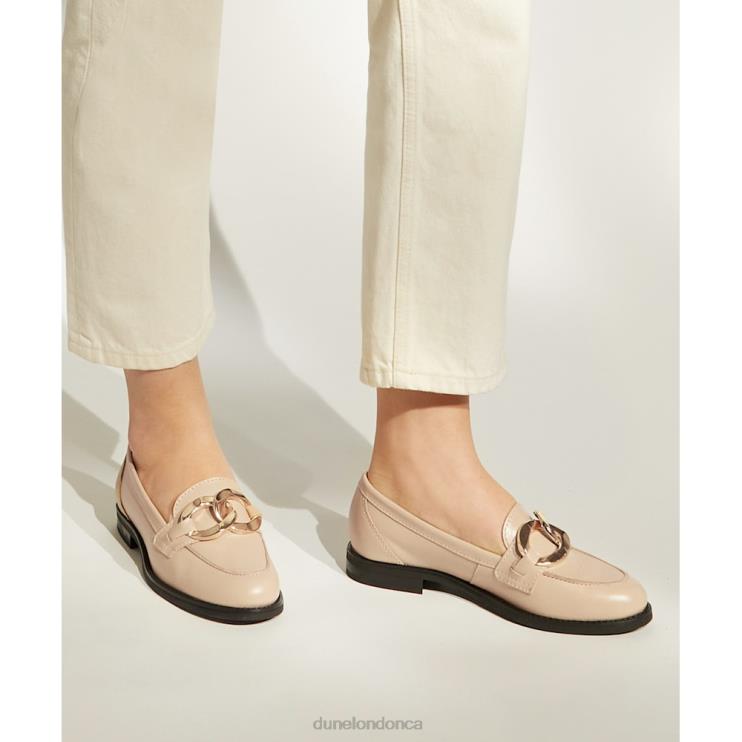 Dune London Goddess Women Large-Chain Snaffle Leather Loafers Camel 2Z0DB633
