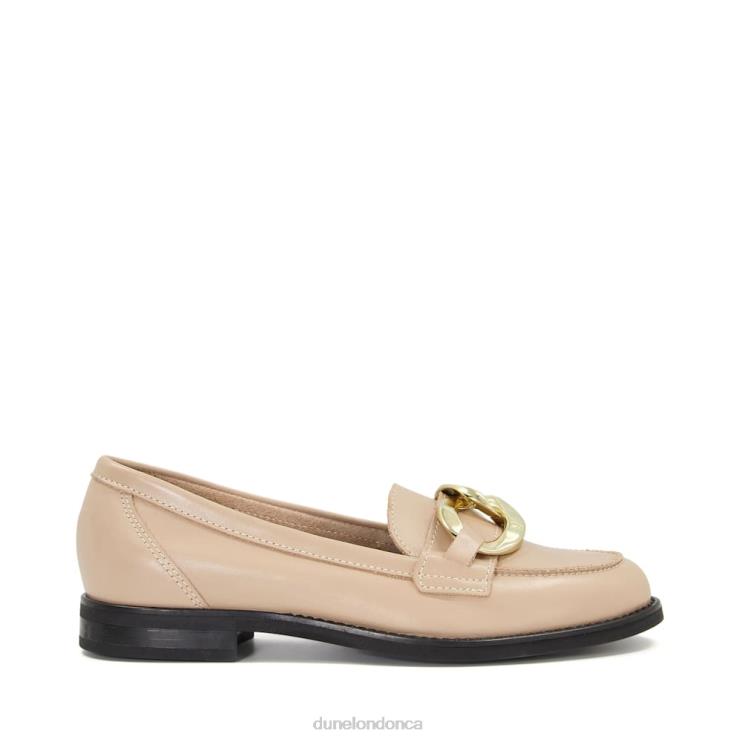 Dune London Goddess Women Large-Chain Snaffle Leather Loafers Camel 2Z0DB633