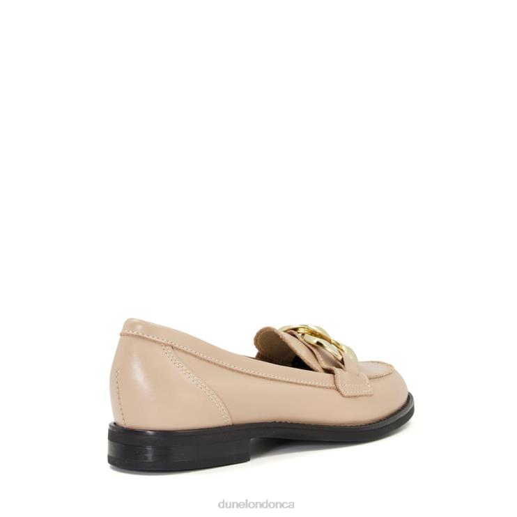 Dune London Goddess Women Large-Chain Snaffle Leather Loafers Camel 2Z0DB633
