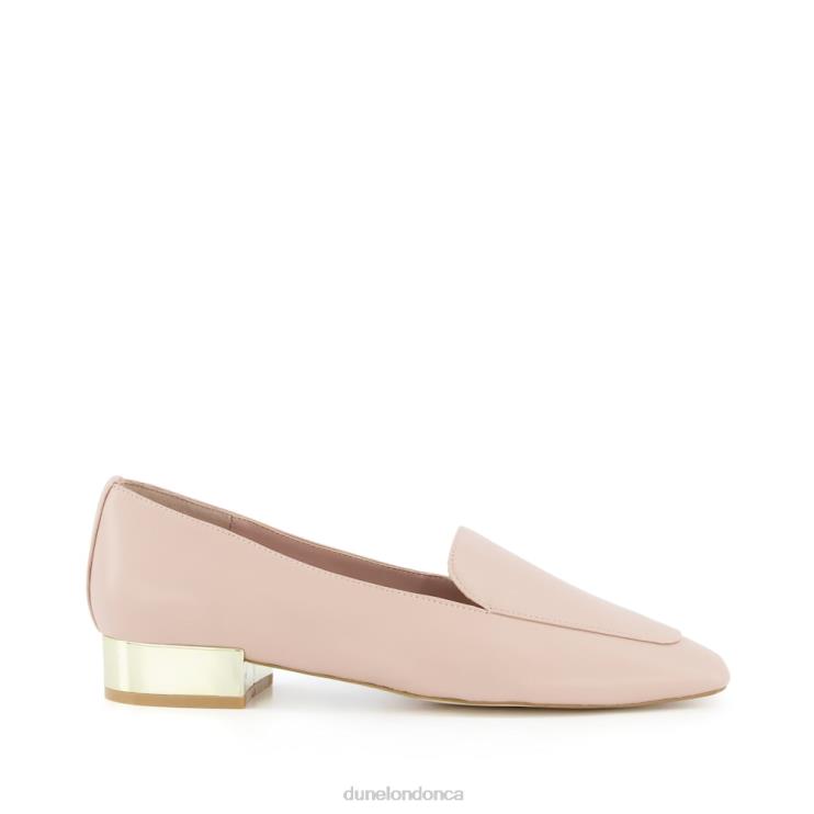 Dune London Gracelins Women Metallic Heel Loafers Blush 2Z0DB658