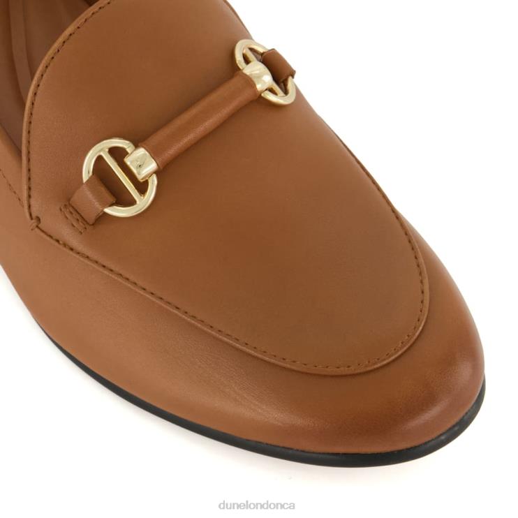 Dune London Grandeur Women Metal-Trim-Snaffle Loafers Tan 2Z0DB118
