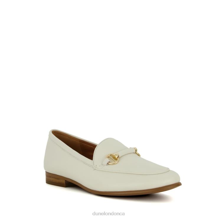 Dune London Grandeur Women Metal-Trim-Snaffle Loafers White 2Z0DB108