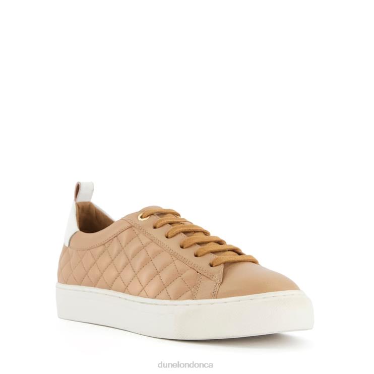 Dune London Eddies Women Lace Up Trainers Camel 2Z0DB534
