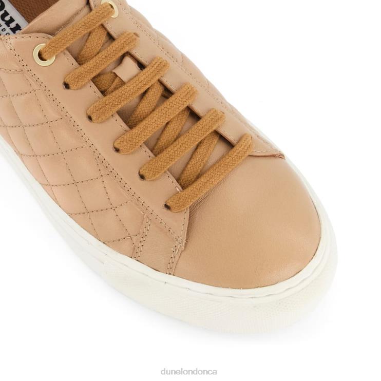 Dune London Eddies Women Lace Up Trainers Camel 2Z0DB534