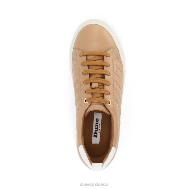 Dune London Eddies Women Lace Up Trainers Camel 2Z0DB534
