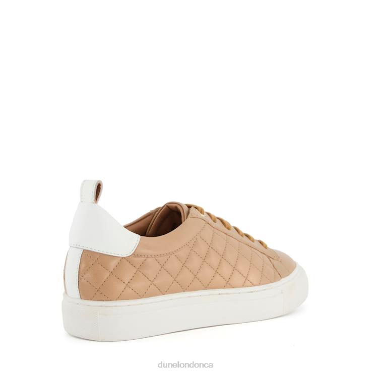 Dune London Eddies Women Lace Up Trainers Camel 2Z0DB534