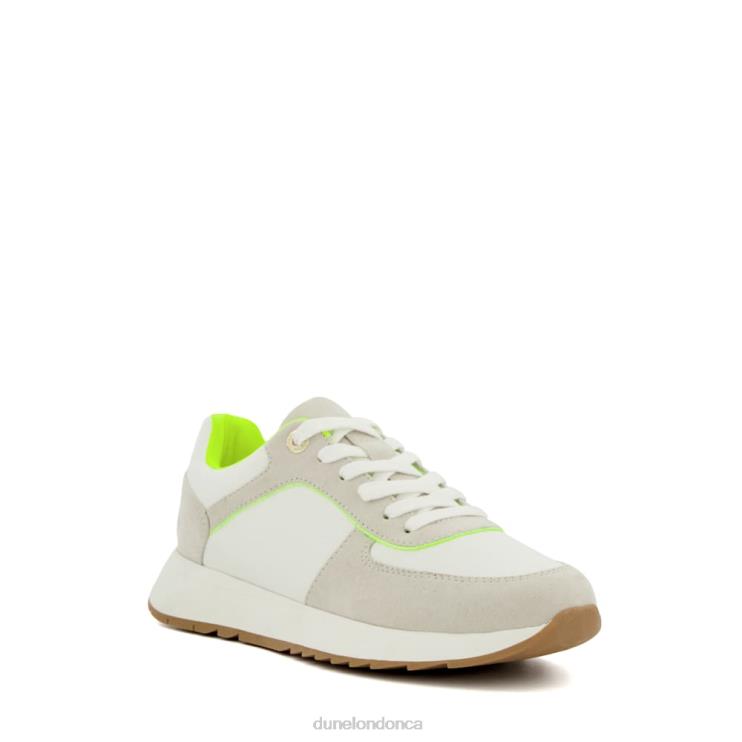 Dune London Emelias Women Lace-Up Runner Trainers Lime 2Z0DB72