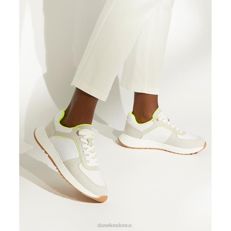 Dune London Emelias Women Lace-Up Runner Trainers Lime 2Z0DB72