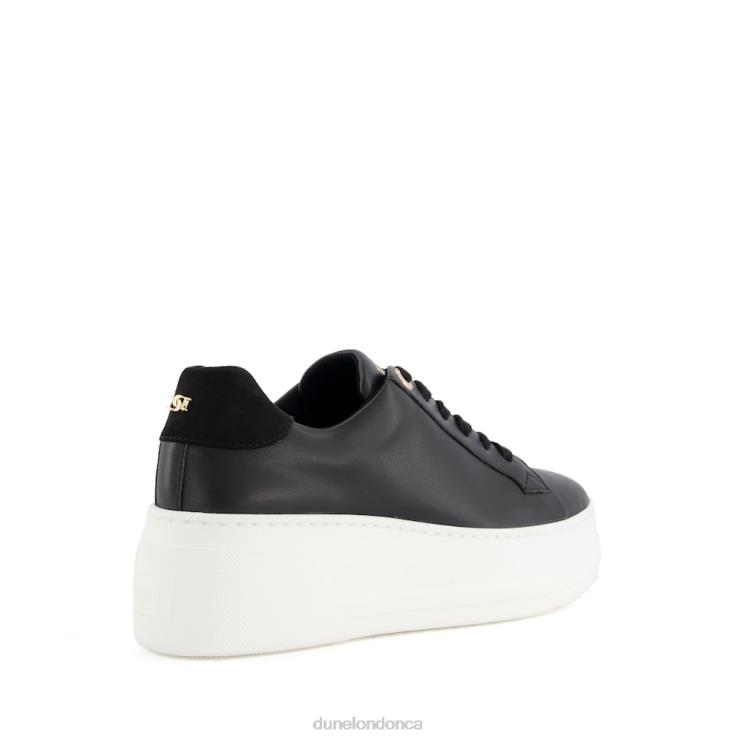 Dune London Episode Women Lace-Up Flatform Trainers Black 2Z0DB602