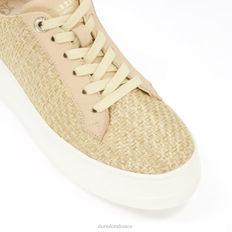 Dune London Episode Women Lace-Up Flatform Trainers Natural 2Z0DB552