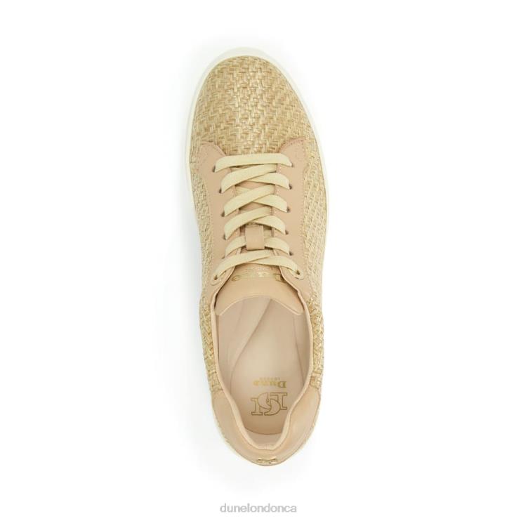 Dune London Episode Women Lace-Up Flatform Trainers Natural 2Z0DB552