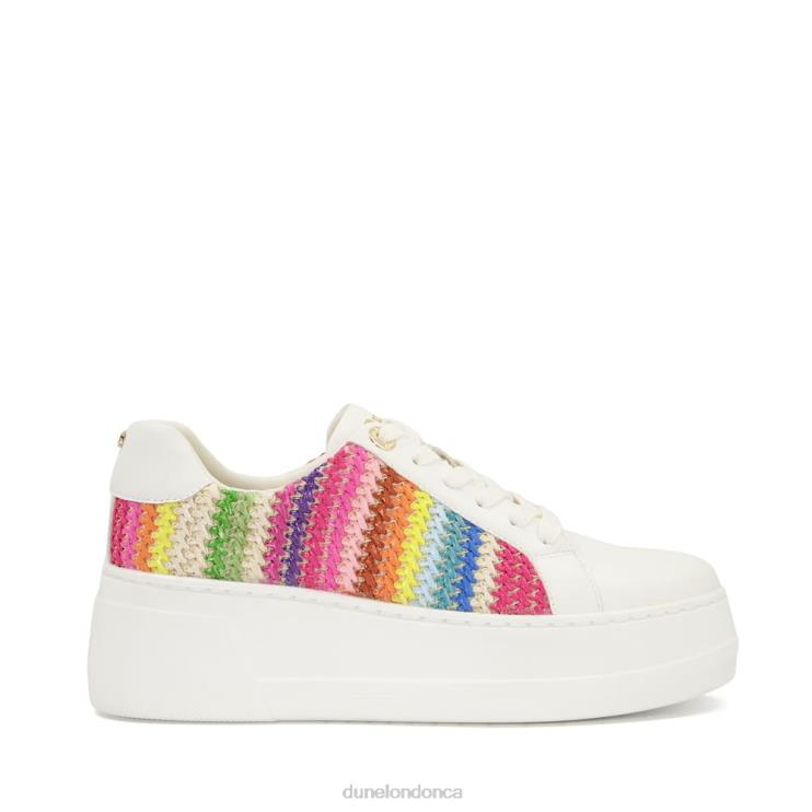Dune London Episode Women Side-Detail Lace-Up Flatform Trainers Multi 2Z0DB625
