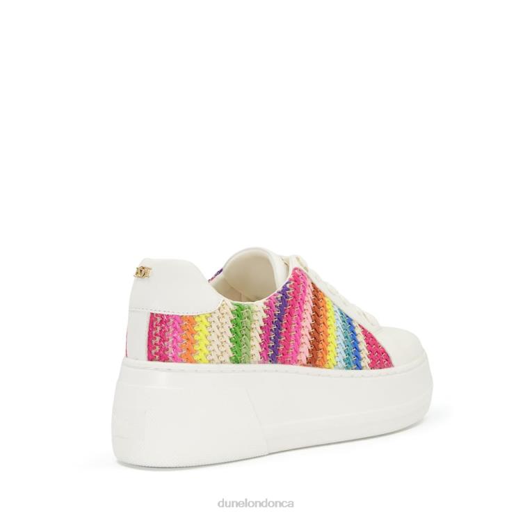 Dune London Episode Women Side-Detail Lace-Up Flatform Trainers Multi 2Z0DB625