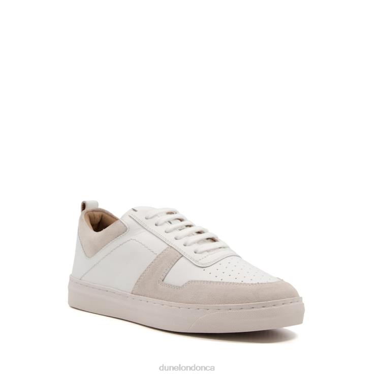 Dune London Espen Women Nubuck Leather Trainers White 2Z0DB655