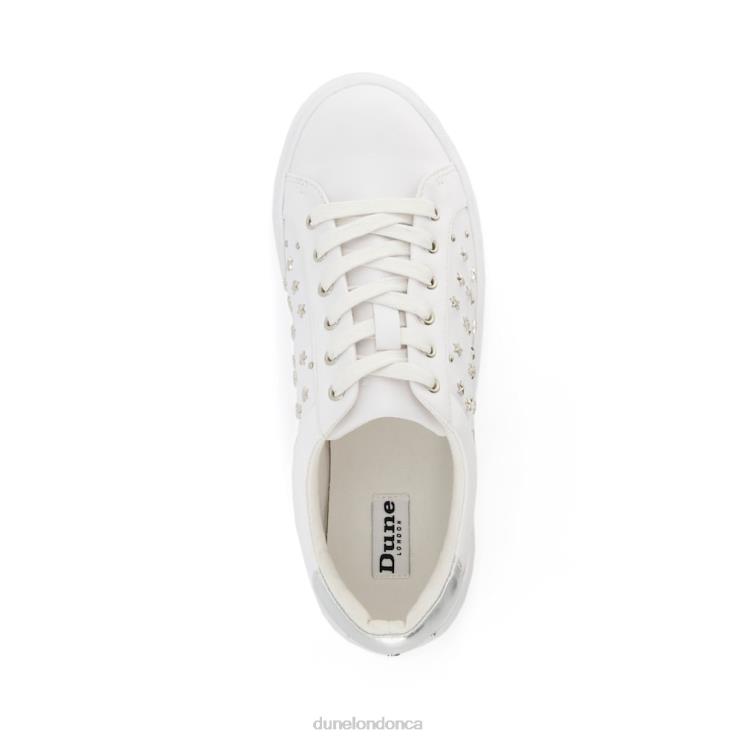 Dune London Express Women Star Embellished Trainers White 2Z0DB666